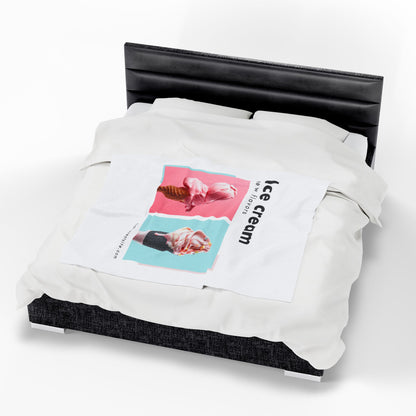 Ice Cream Photo Plush Blanket