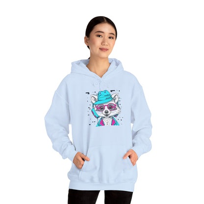 Neon Raccoon Street Art Hoodie | Eco-Limited