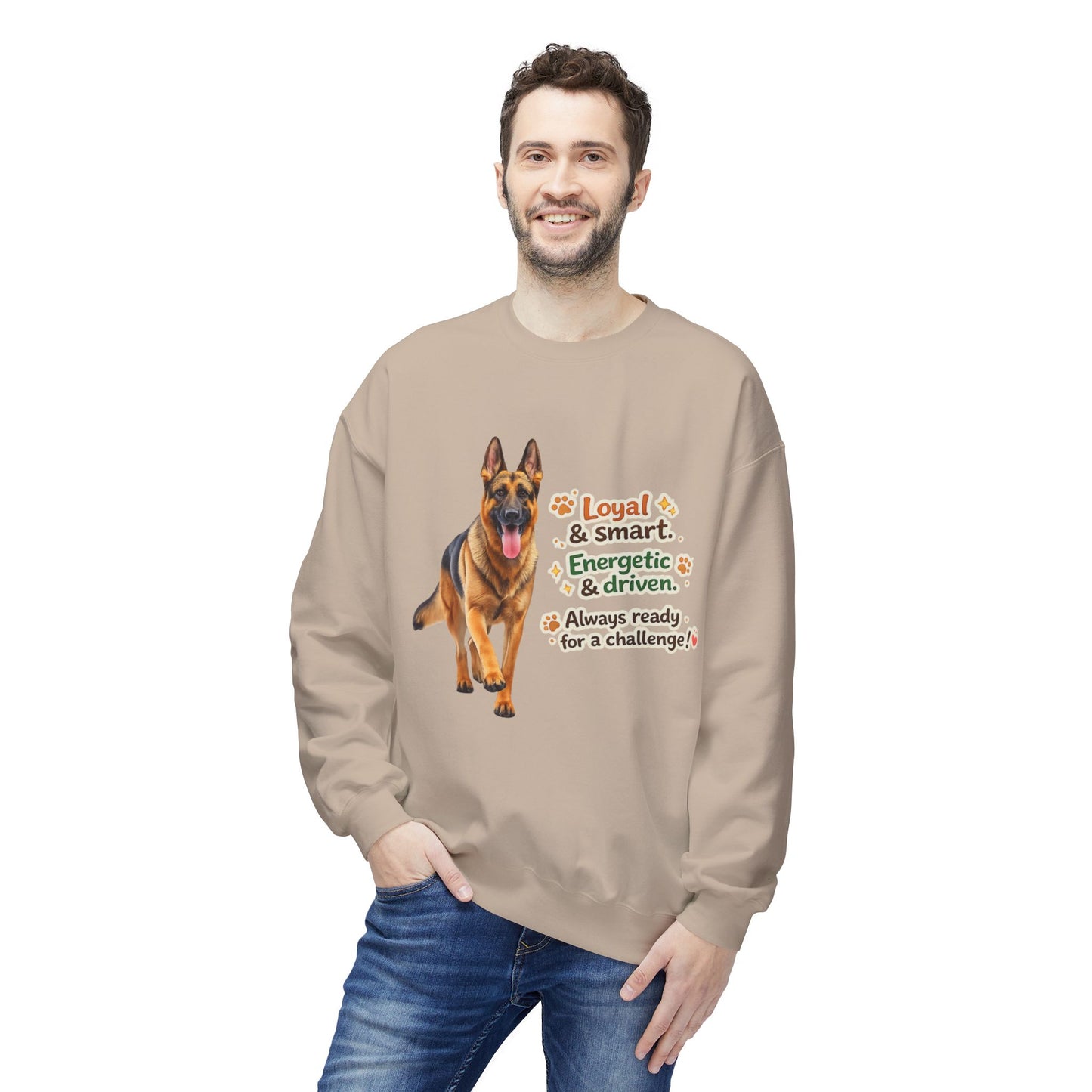 German Shepherd Character Sweatshirt | Eco-Limited