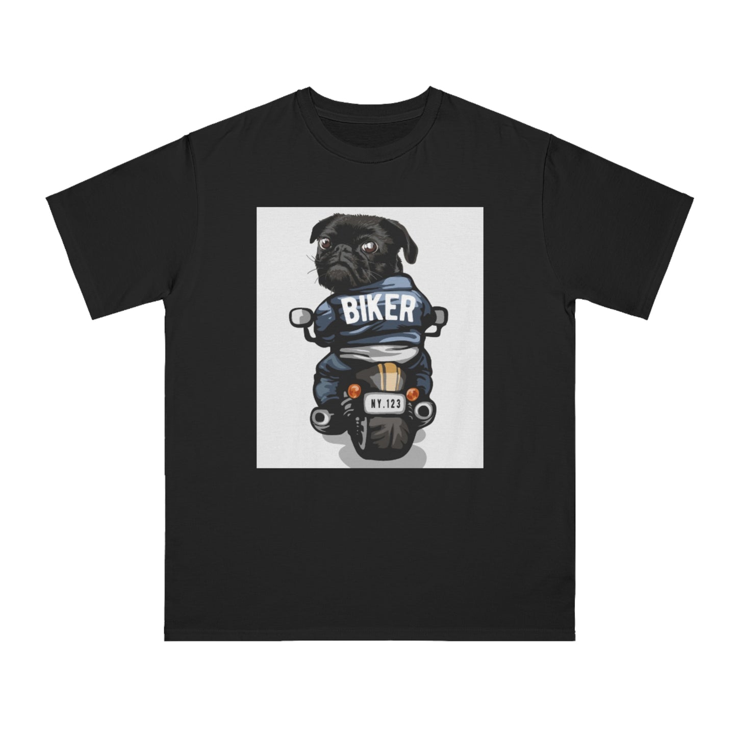Organic Biker Pug T-Shirt | Organic-Limited