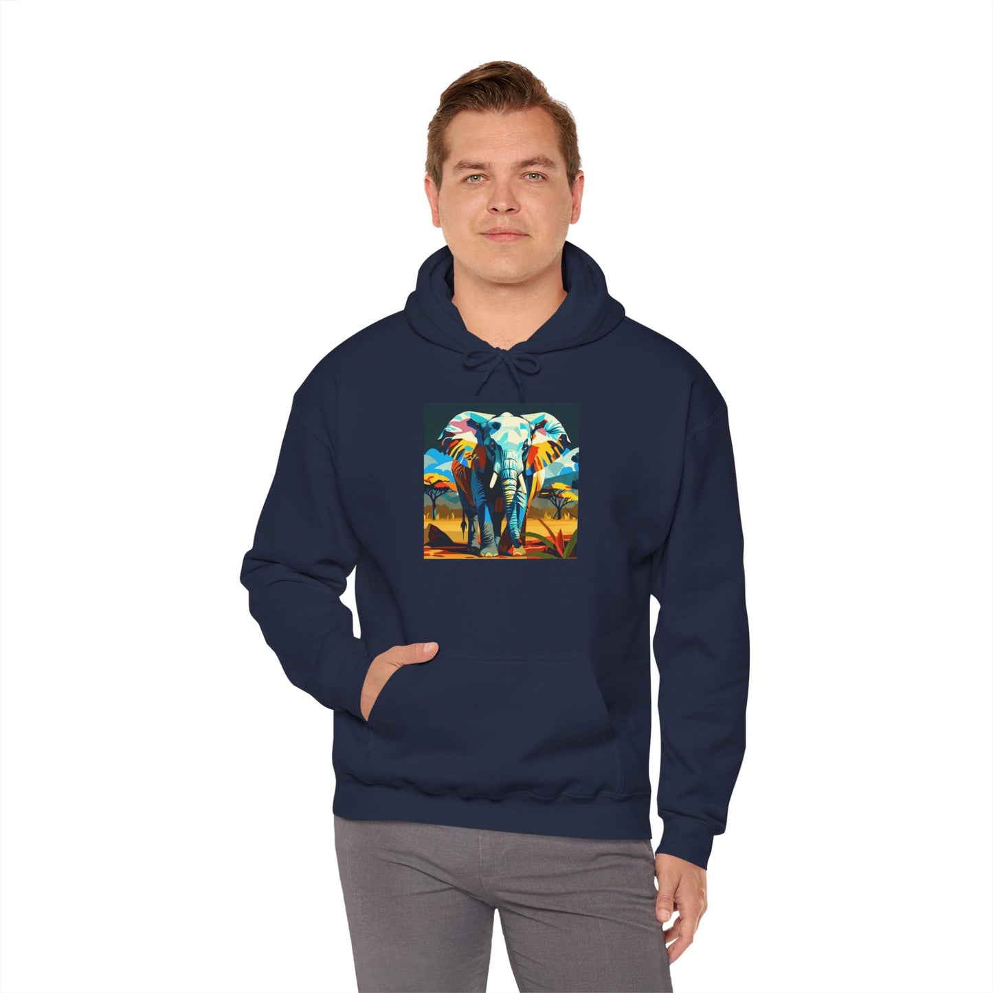 Electric Elephant Art Hoodie | Eco-Limited