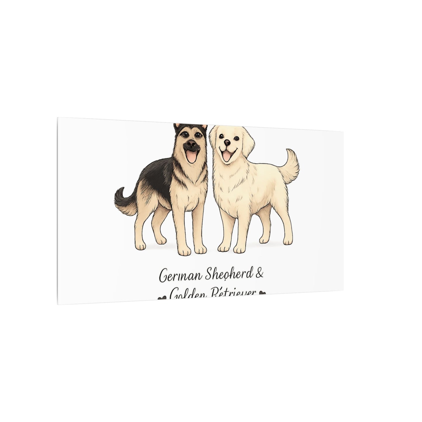 German Shepherd & Golden Retriever Canvas Wall Art