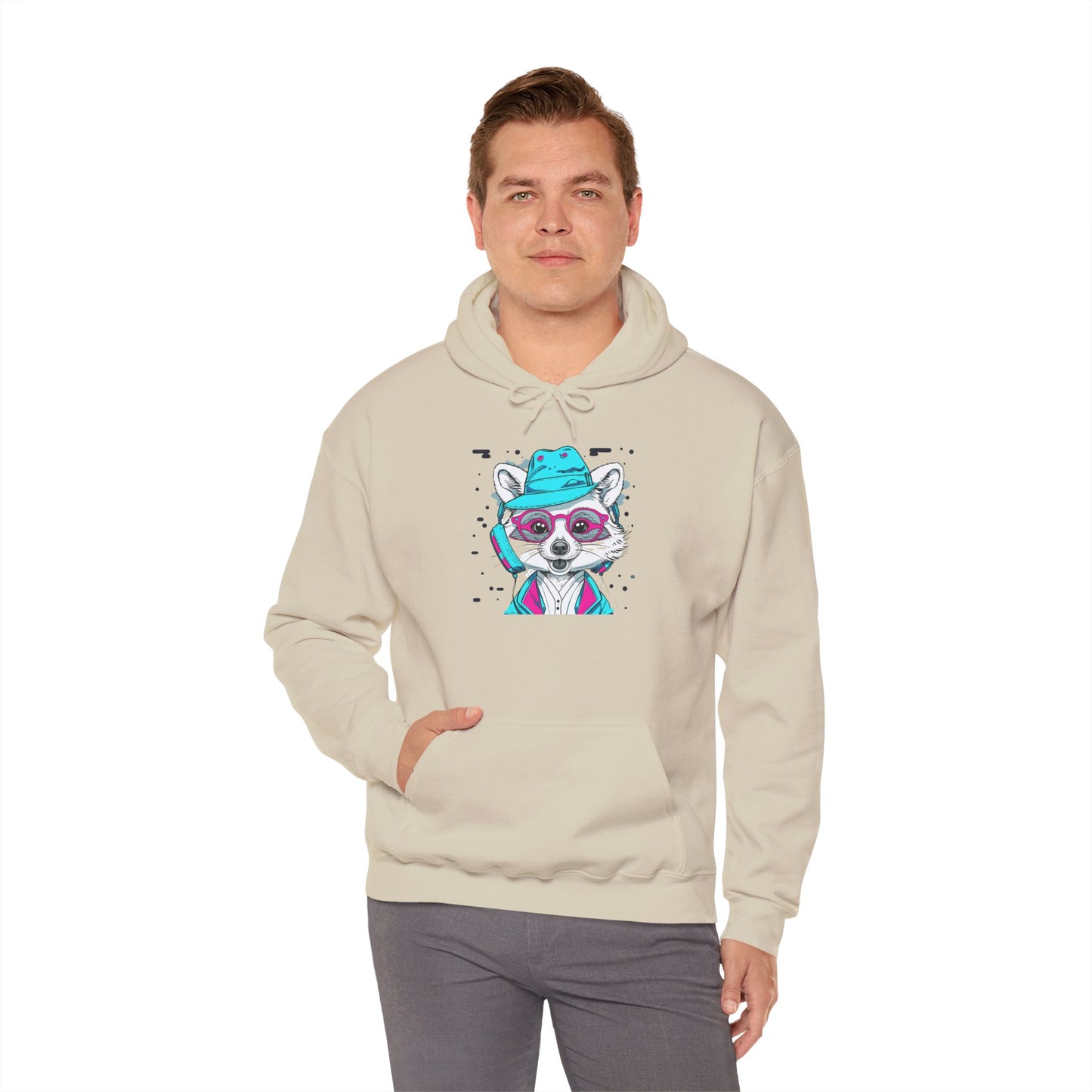 Neon Raccoon Street Art Hoodie | Eco-Limited