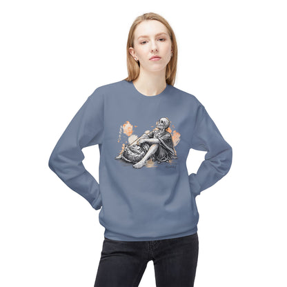 Skeleton Contemplation Sketch Sweatshirt | Eco-Limited