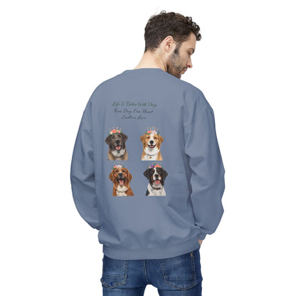 Four Dogs One Heart Sweatshirt | Eco-Limited