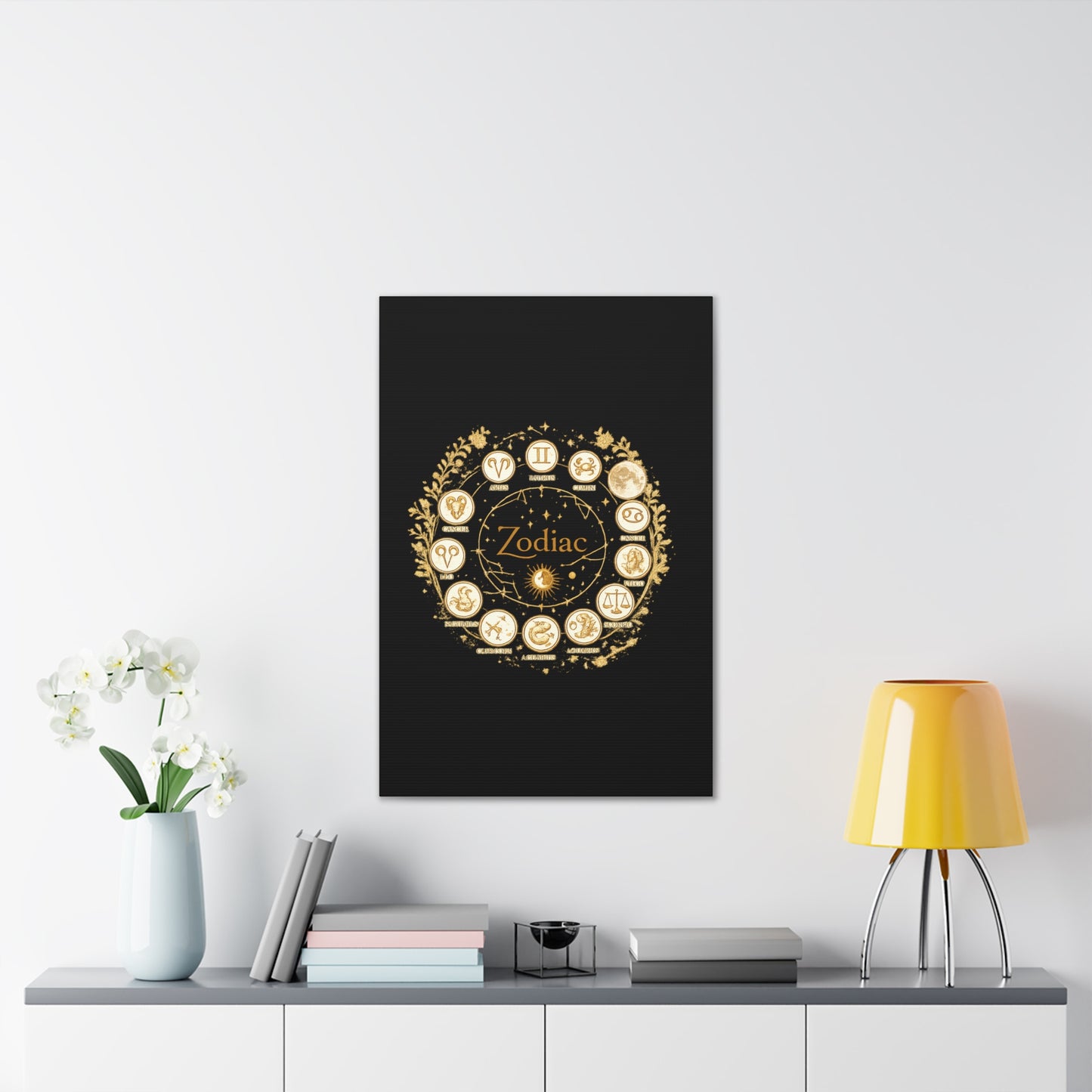 Golden Zodiac Astrology Canvas | Eco-Limited