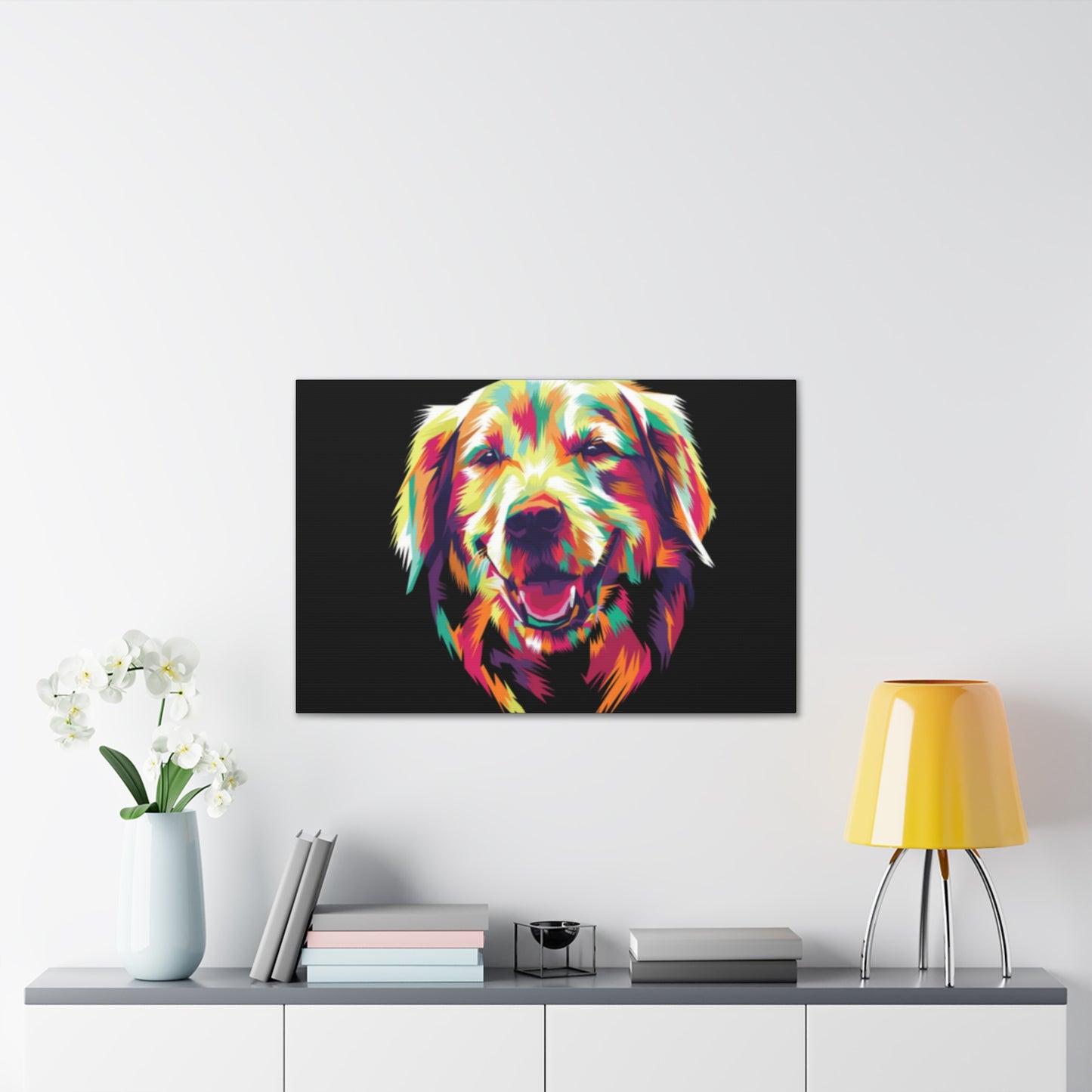 Color Burst Golden Smile Canvas | Eco-Limited