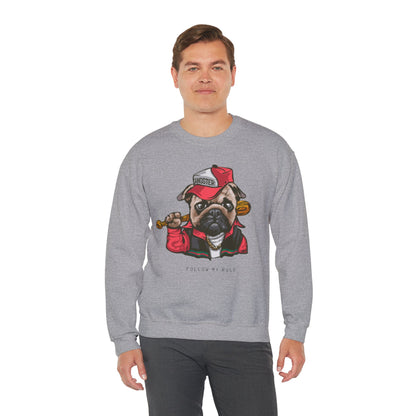 Gangster Pug Graphic Sweater | Eco-Limited