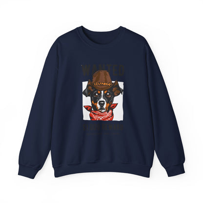 Wanted Cowboy Dog Art Sweatshirt | Eco-Limited