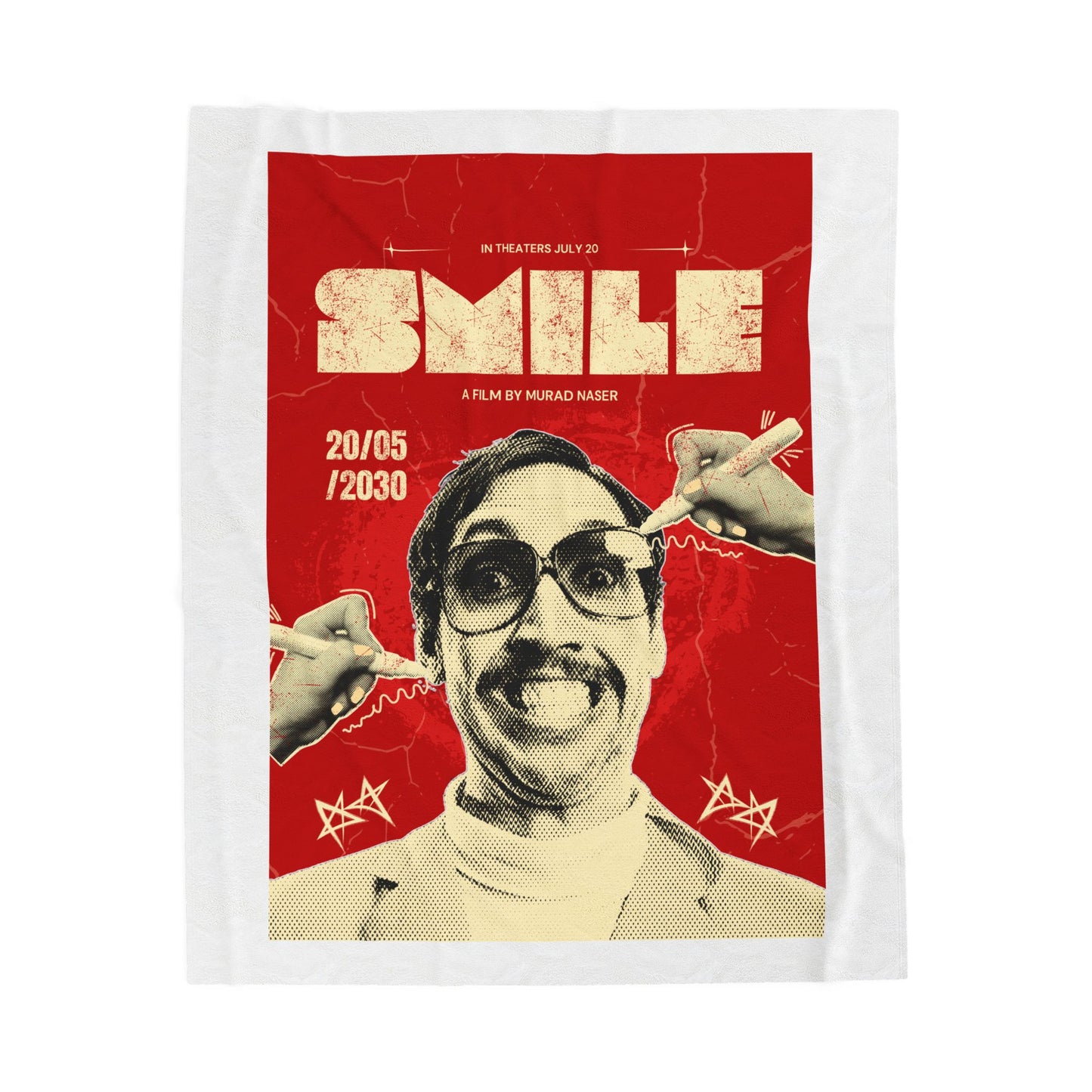Retro 'SMILE' Movie Plush Blanke
