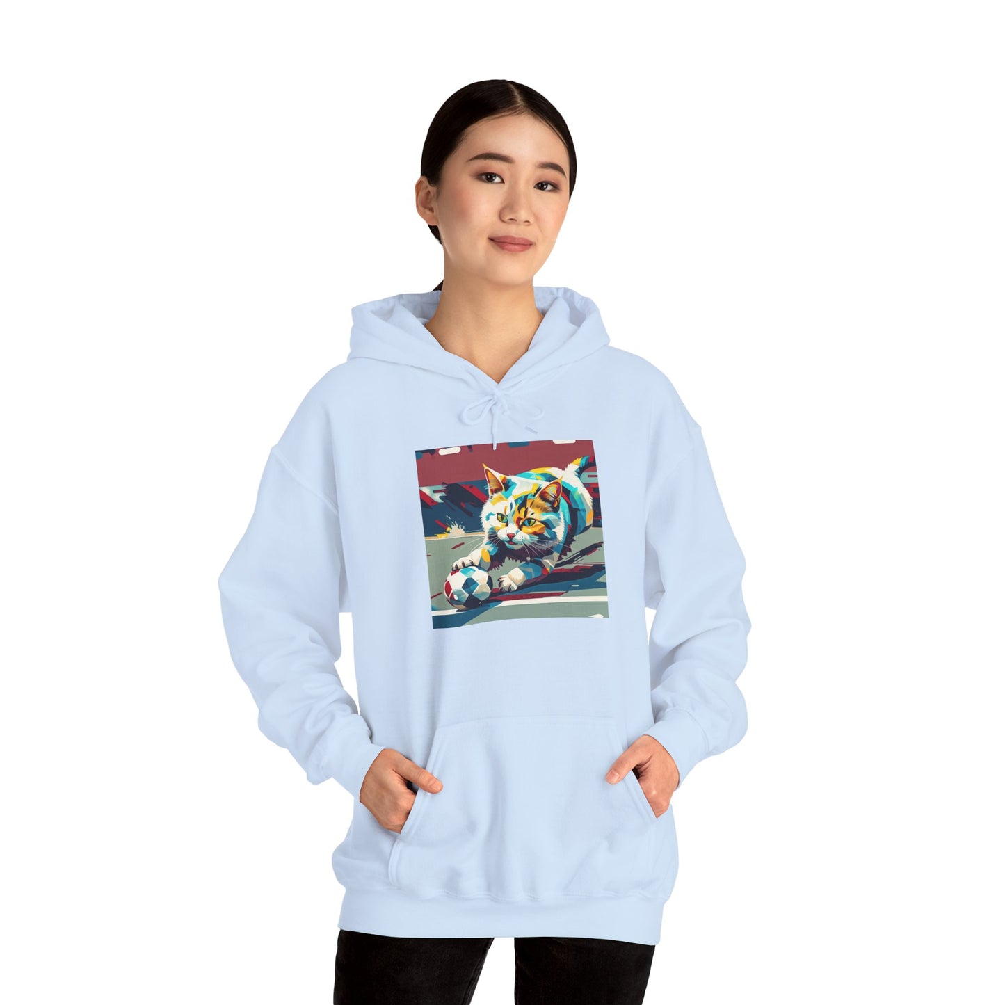 Color Pop Cat Art Hoodie | Eco-Limited