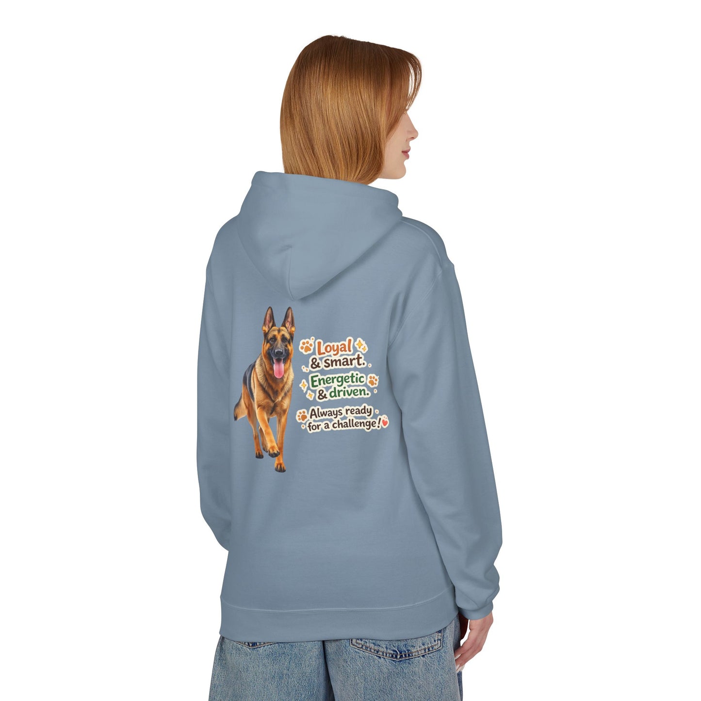 German Shepherd Character Hoodie | Eco-Limited