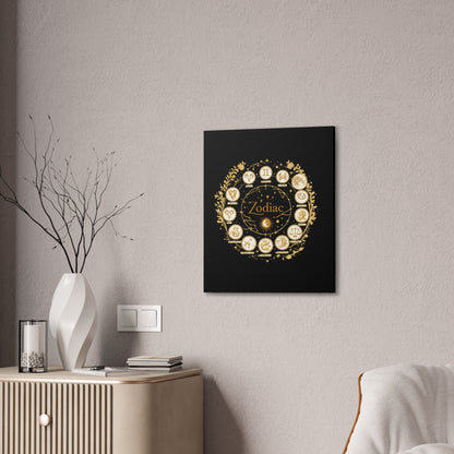 Golden Zodiac Astrology Canvas | Eco-Limited