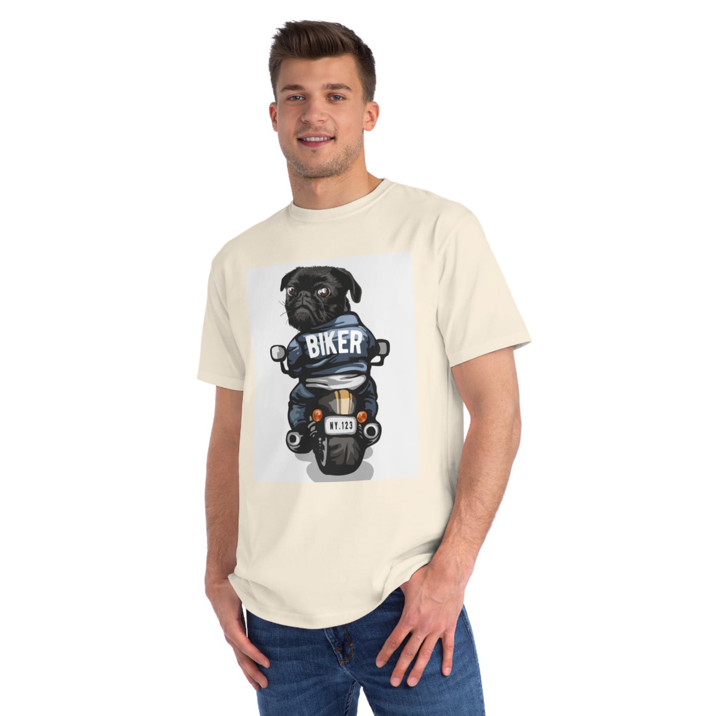 Organic Biker Pug T-Shirt | Organic-Limited