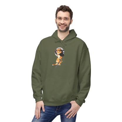 Moonlit Samurai Cat Art Hoodie