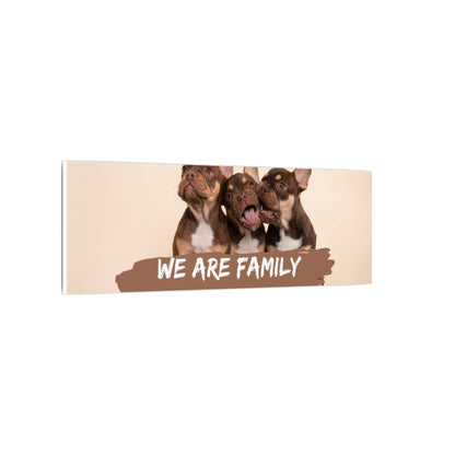 We Are Family French Bulldog Canvas Wall Art