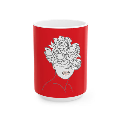 Floral Line Portrait Mug | Eco-Limited