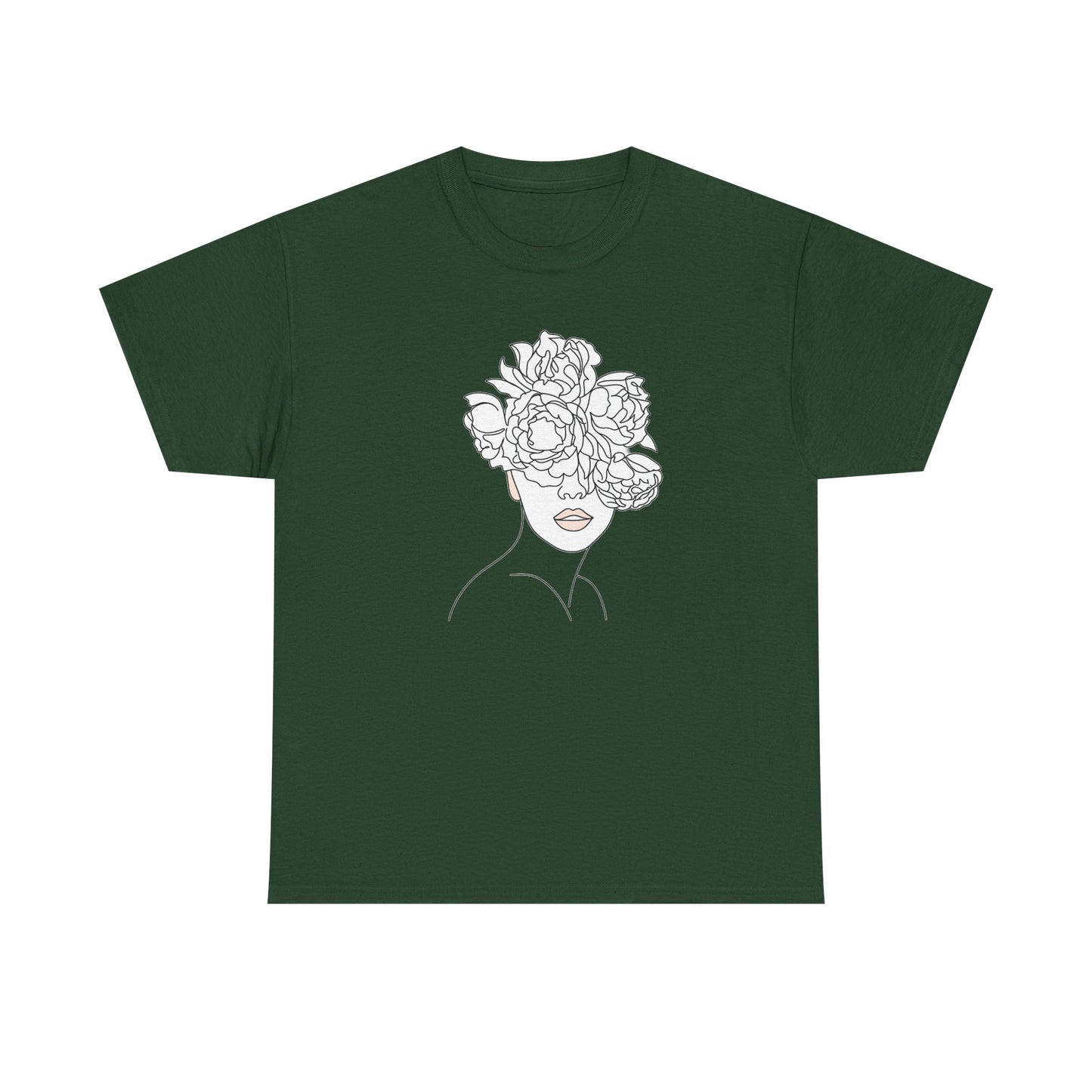 Floral Line Portrait T-Shirt | Eco-Limited