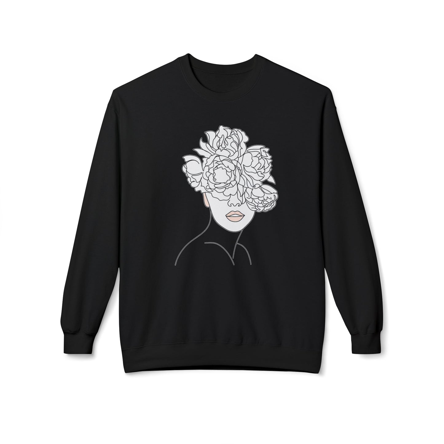 Floral Line Portrait Sweatshirt | Eco-Limited