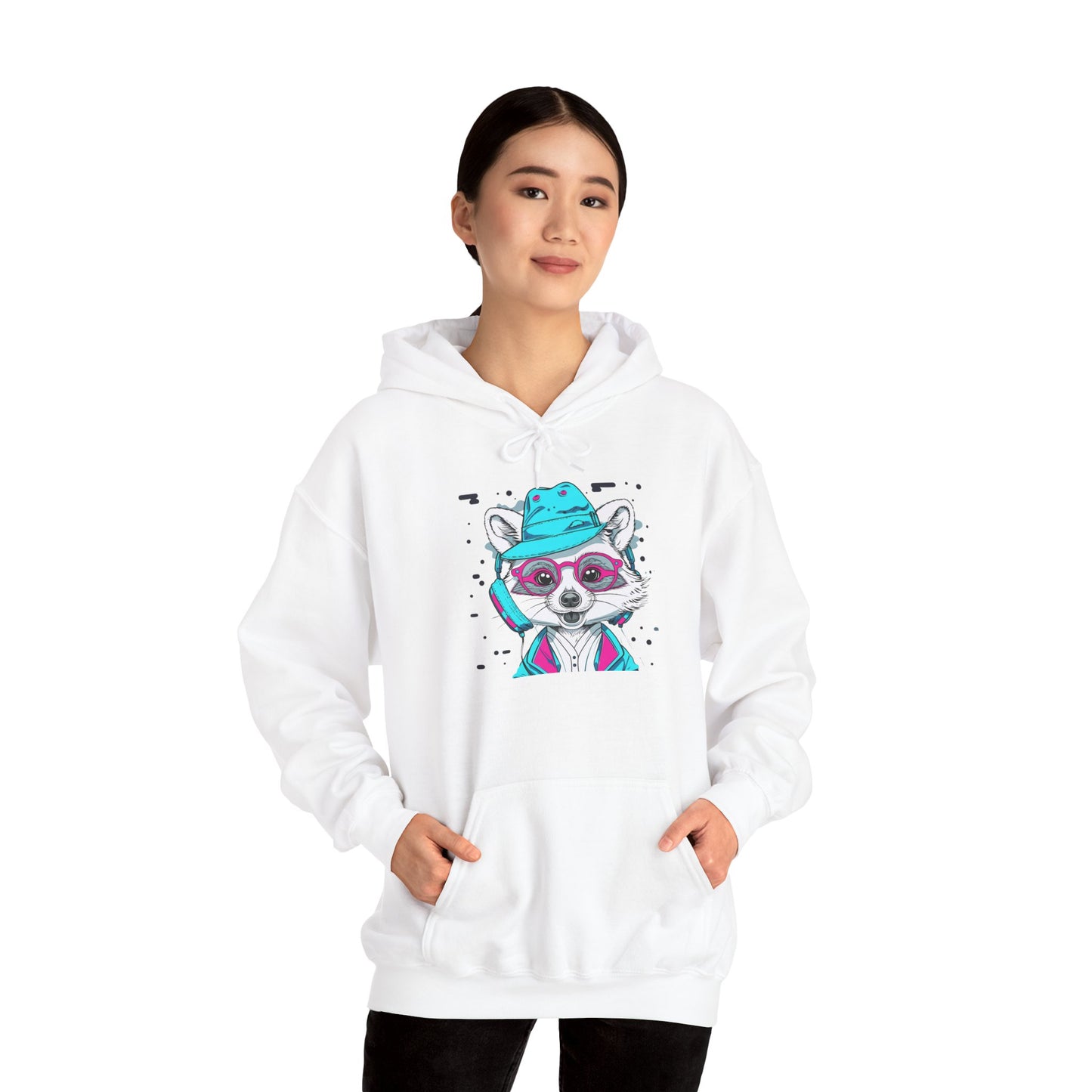 Neon Raccoon Street Art Hoodie | Eco-Limited