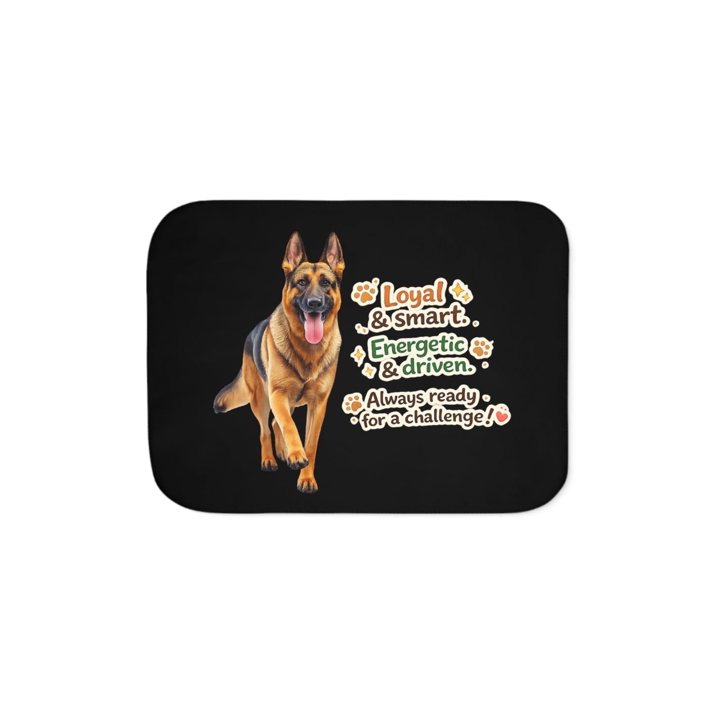 German Shepherd Character Statement Blanket | Eco-Limited