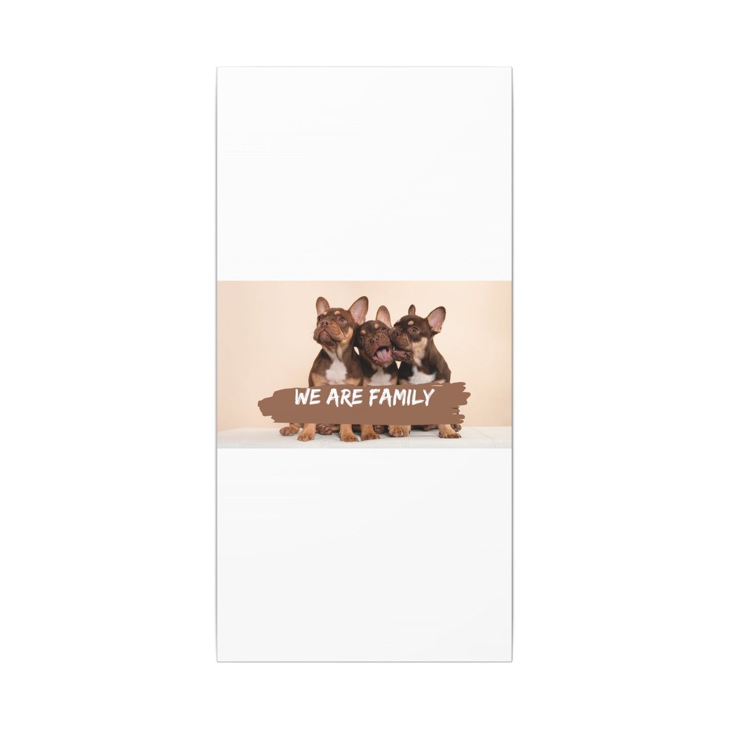 We Are Family French Bulldog Canvas Wall Art