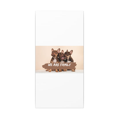 We Are Family French Bulldog Canvas Wall Art