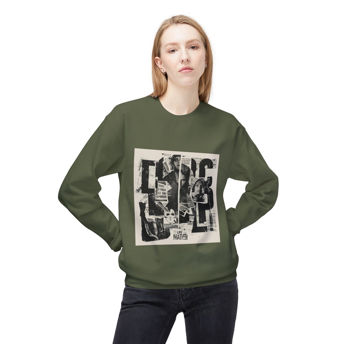 Life Matter Collage Graphic Sweater | Eco - Limited