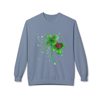 Lucky Love Clover Watercolor Sweatshirt | Eco-Limited