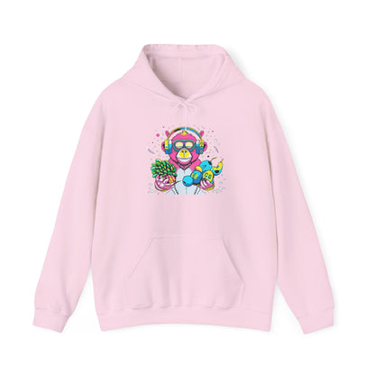 Neon Groove DJ Monkey Hoodie | Eco-Limited