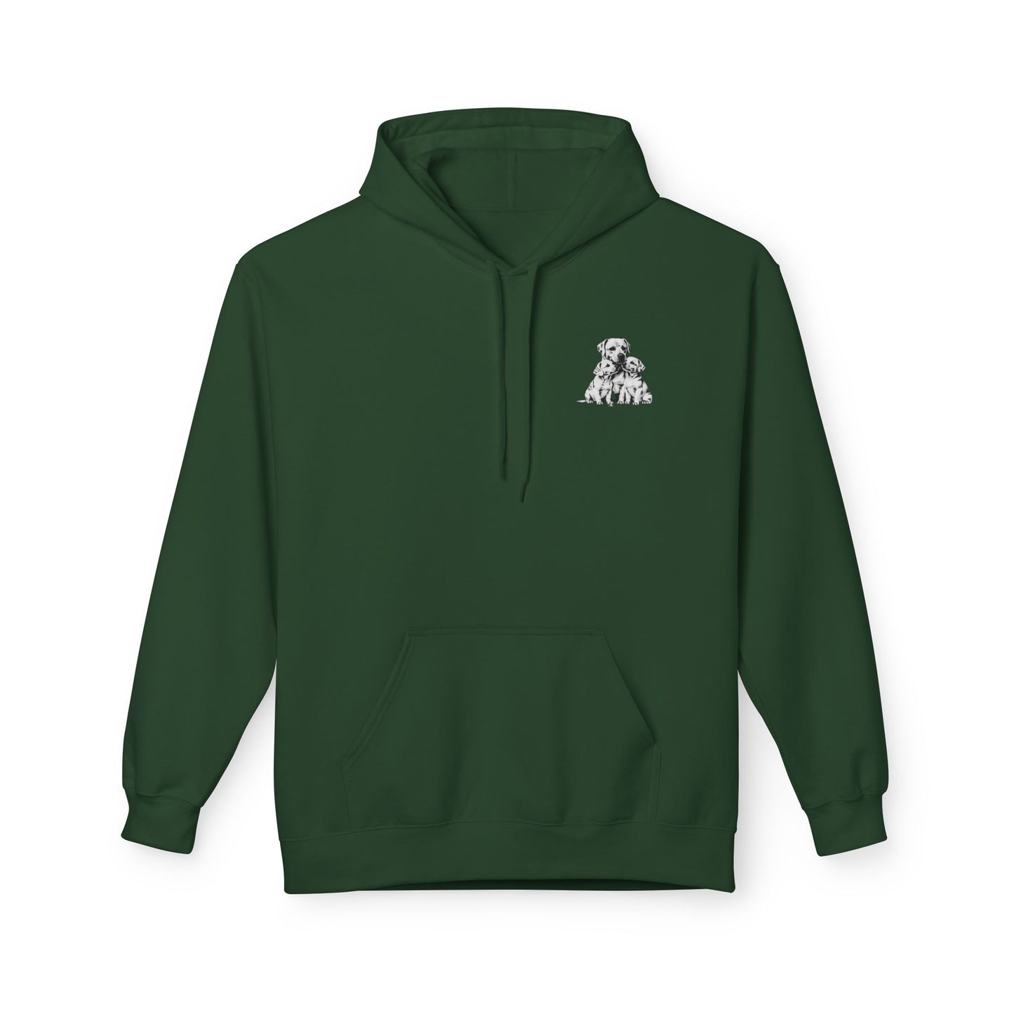Puppy Family Chest Hoodie | Eco-Limited