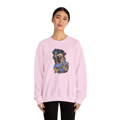 Police Pug Graphic Crewneck Sweatshirt|Eco-Friendly - Limited