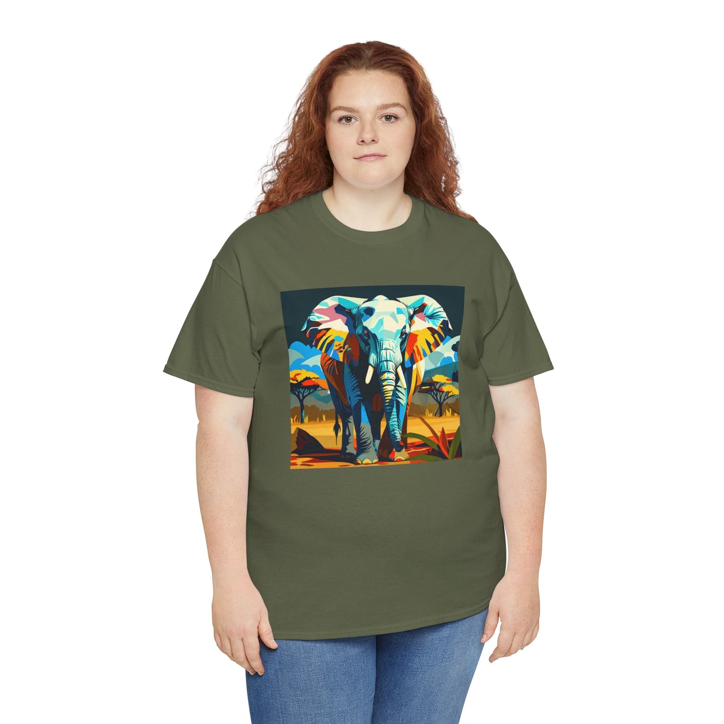 Colorful Elephant Art T-Shirt | Eco-Limited