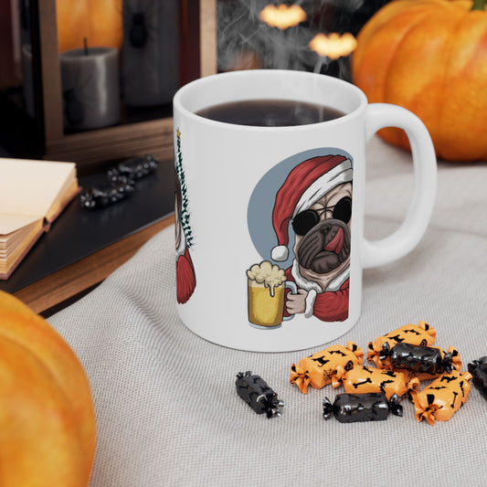 Funny Christmas Pug Coffee Cup (11oz & 15oz)