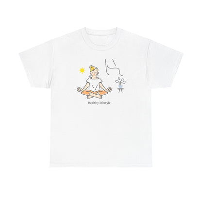 Healthy Lifestyle Illustration T-Shirt | Eco-Limited
