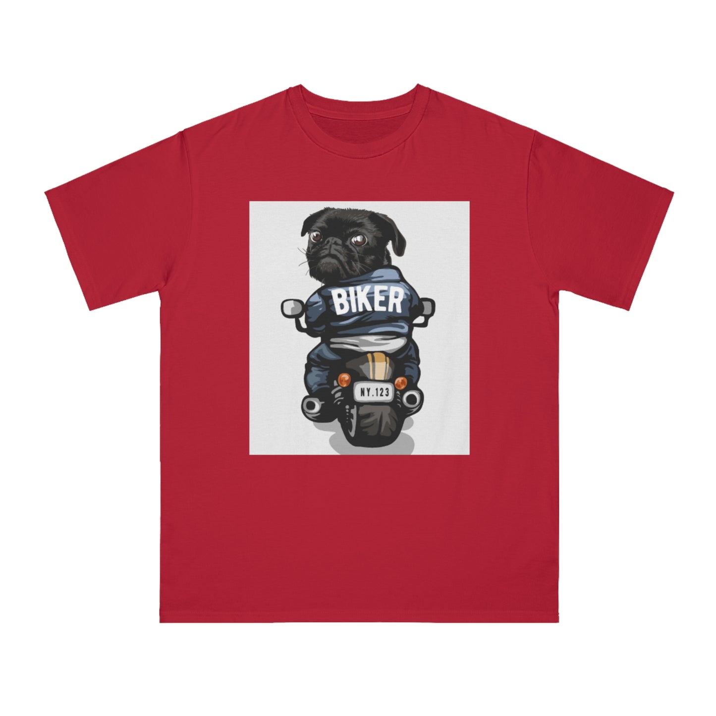 Organic Biker Pug T-Shirt | Organic-Limited