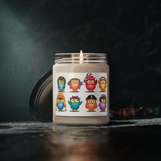 Cute Owl Scented Soy Organic Candle