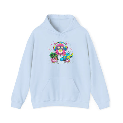 Neon Groove DJ Monkey Hoodie | Eco-Limited
