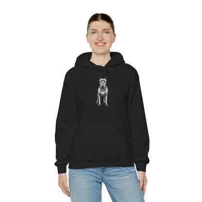 Great Dane Graphic Hoodie — Minimal Black Dog Illustration Sweatshirt