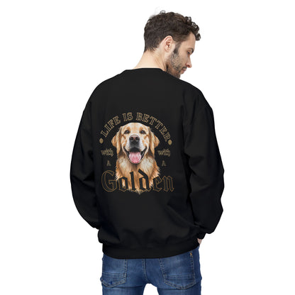 Life Is Better With a Golden Retriever Sweatshirt | Eco - Limited