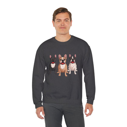 French Bulldog Trio Graphic Sweatshirt|Eco-Friendly - Limited