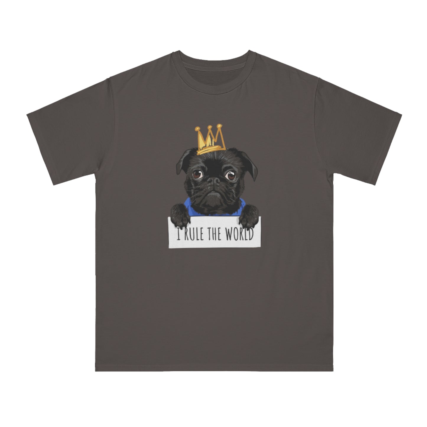 “I Rule the World” Crowned Dog Graphic Tee|Eco-Friendly