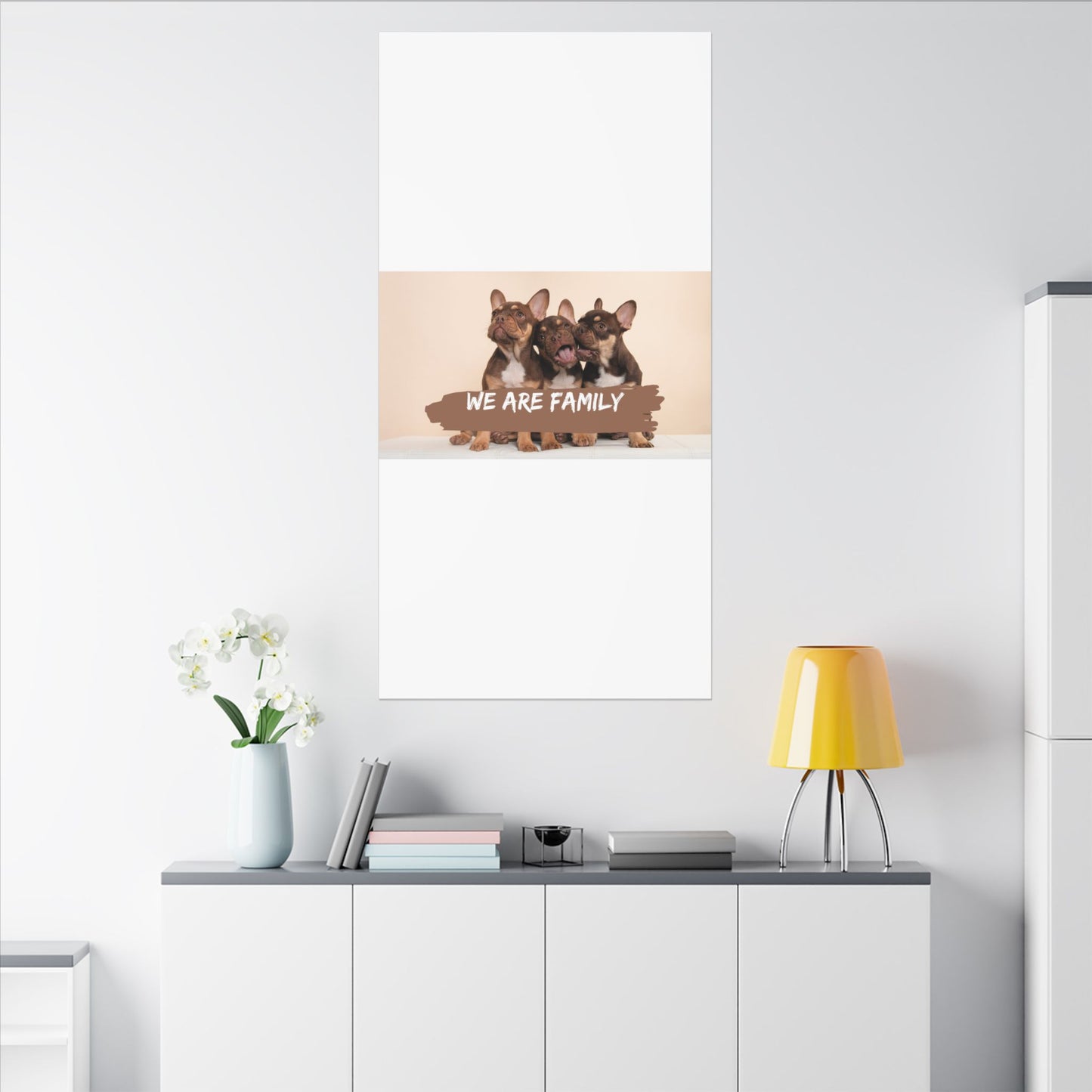 We Are Family French Bulldog Canvas Wall Art