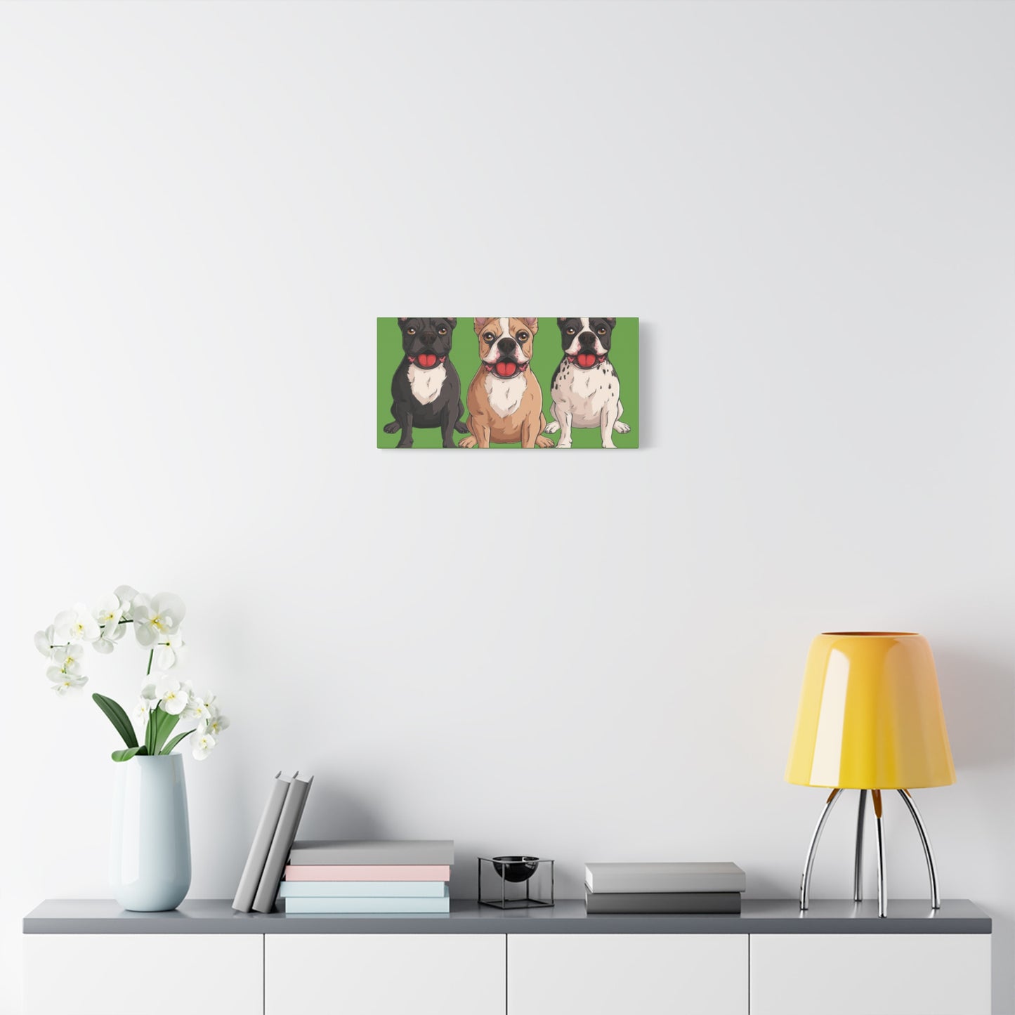 French Bulldog Trio Canvas Wall Art|Eco-Friendly - Limited