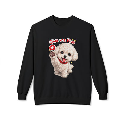 Give Me Five Cute Dog Sweatshirt | Eco-Limited