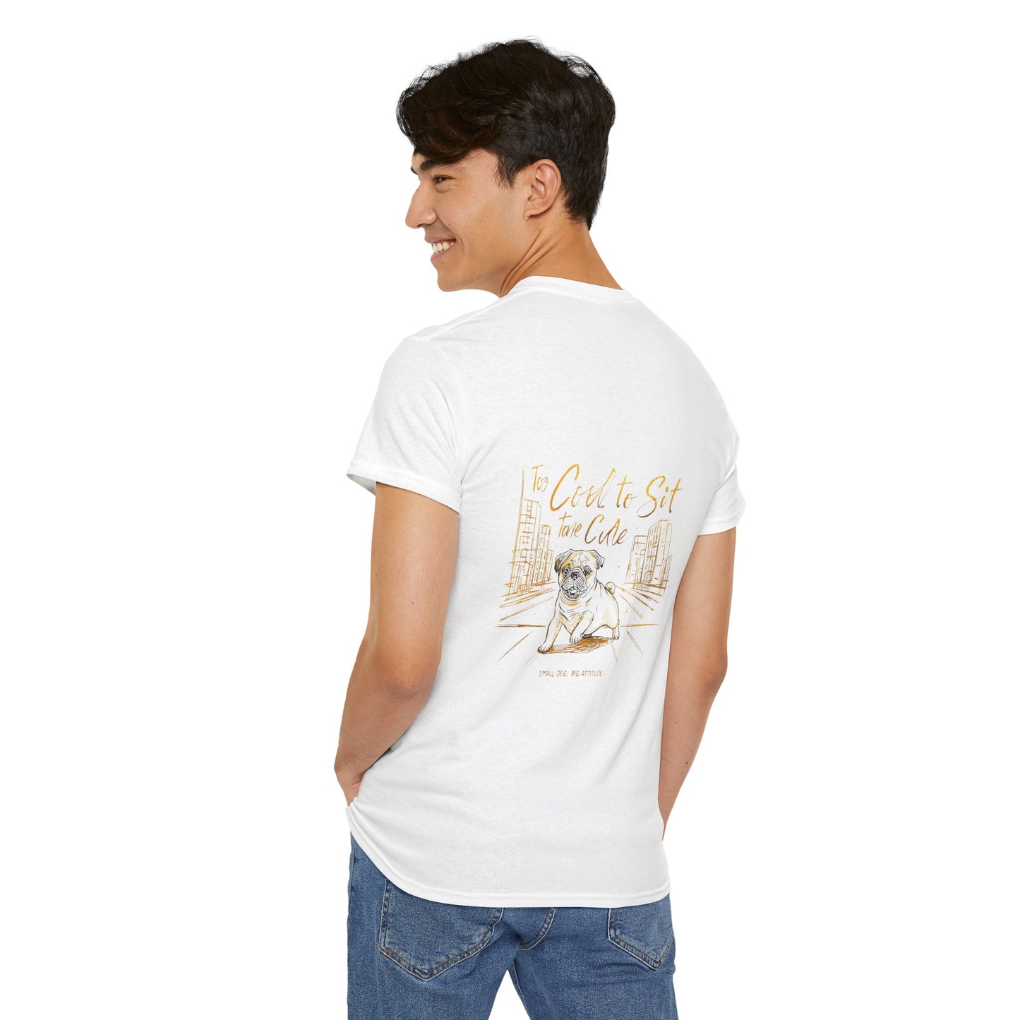 Thug Life Pug Front Graphic T-Shirt | Eco-Limited