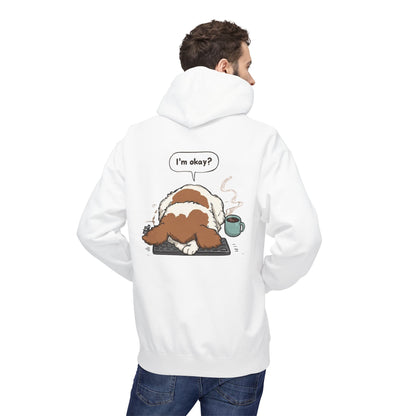 I’m Okay? Dog Coffee Moment Hoodie | Eco-Limited