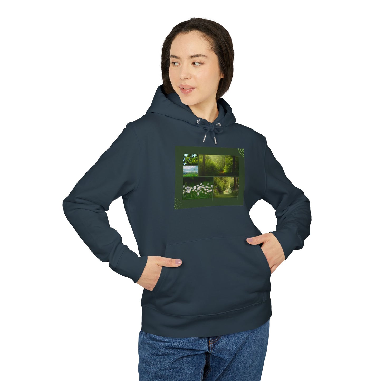 Organic Nature Grid Hoodie | Eco-Limited