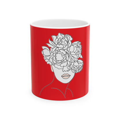 Floral Line Portrait Mug | Eco-Limited