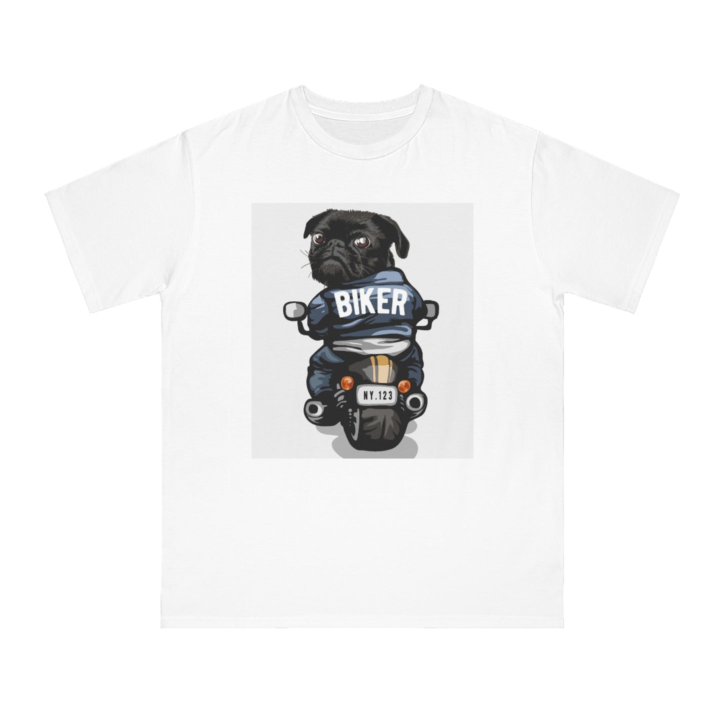 Organic Biker Pug T-Shirt | Organic-Limited